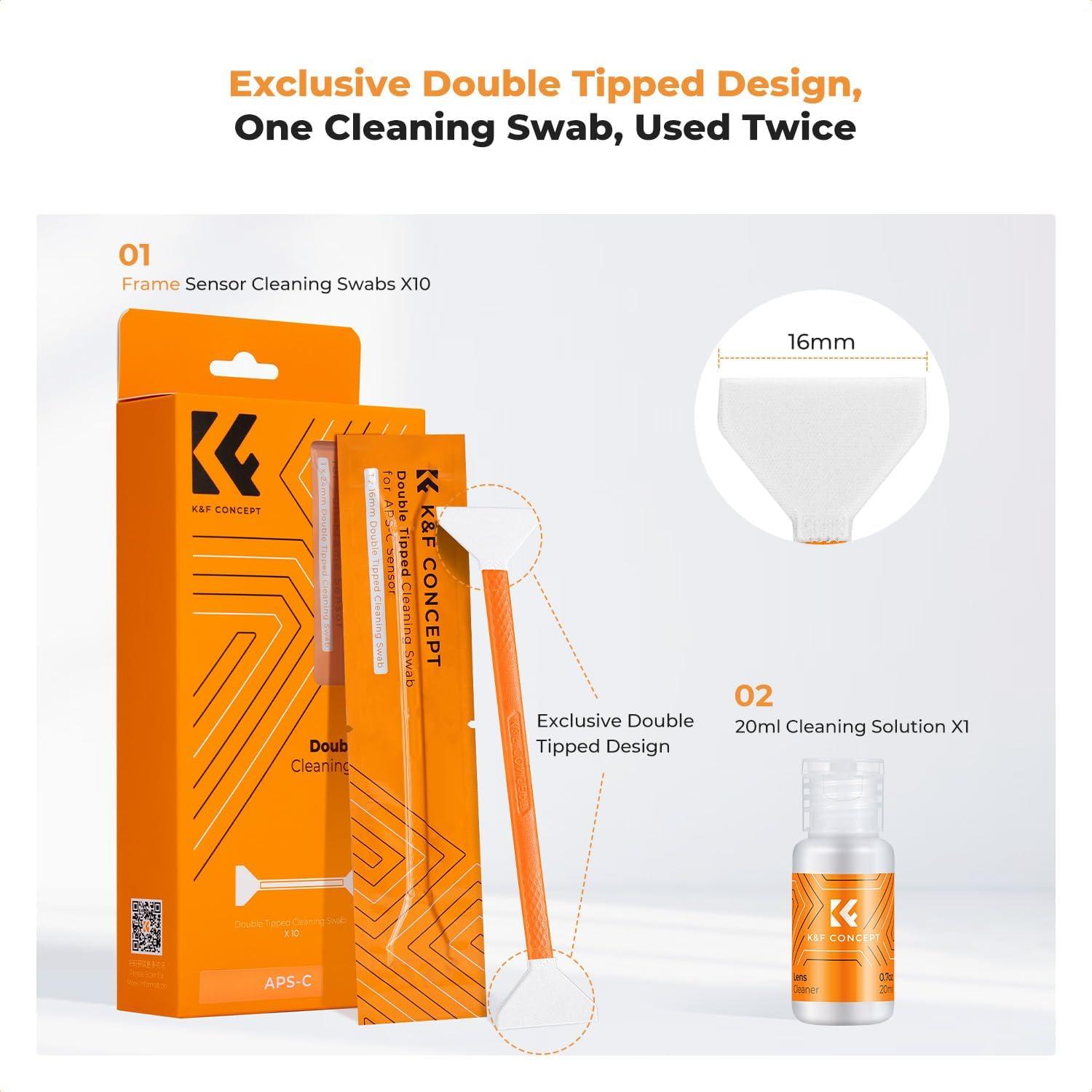 Kit de Limpieza de Sensor K&F Concept 16mm para APS-C