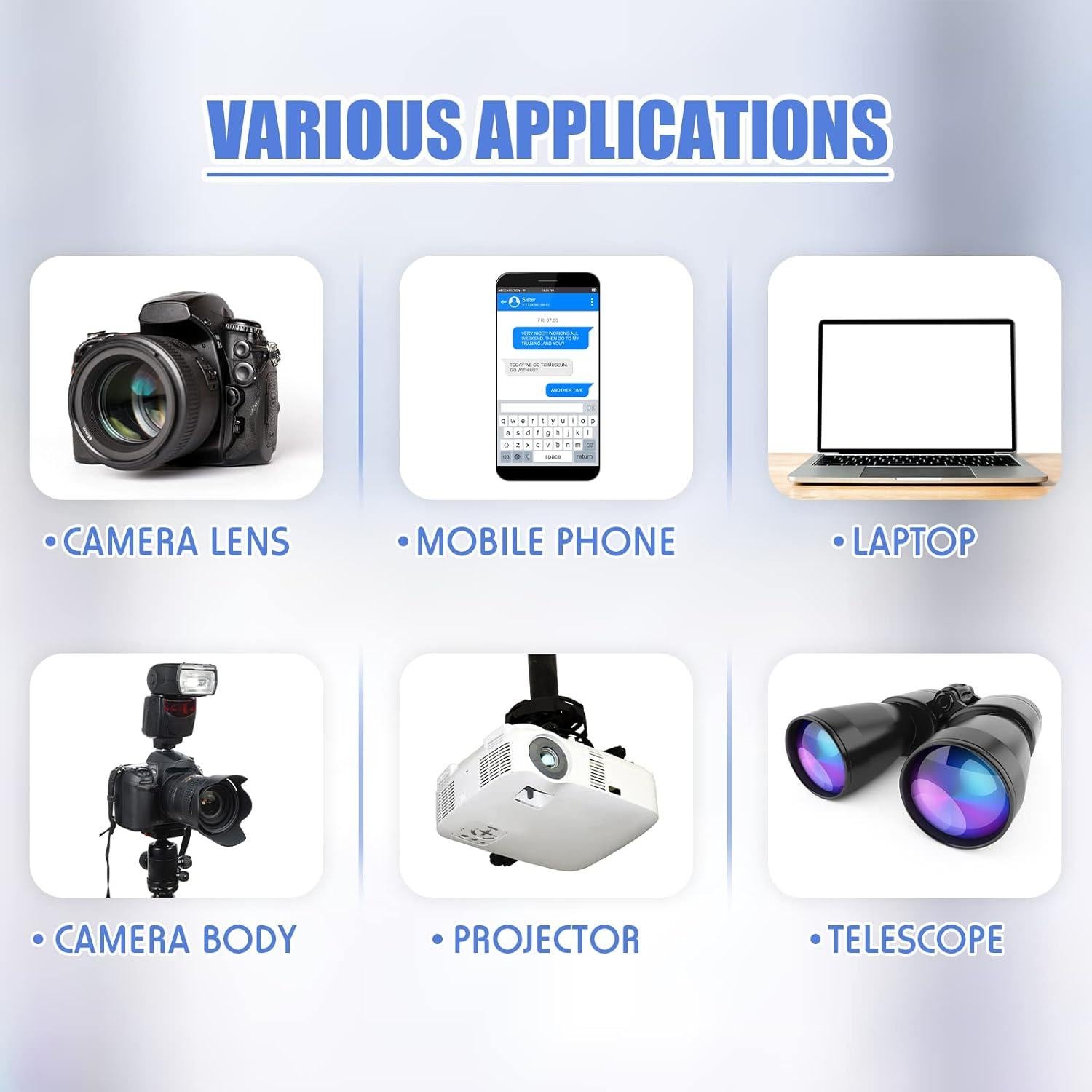 Kit de Limpieza de Sensor Konohan 45 Piezas 25mm Microfibra