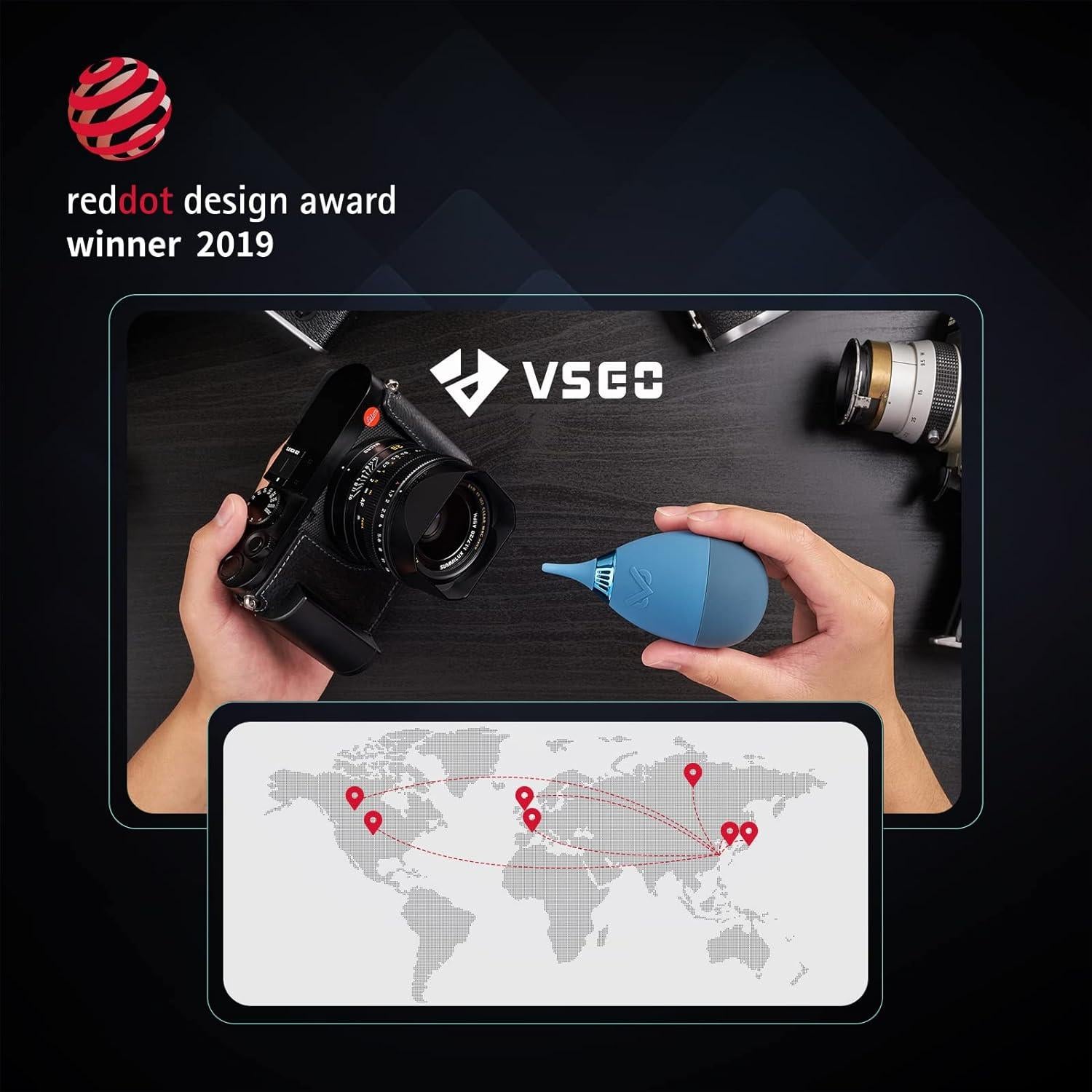 Soplador de Aire VSGO para Cámara Azul - Limpieza Lentes y Sensores