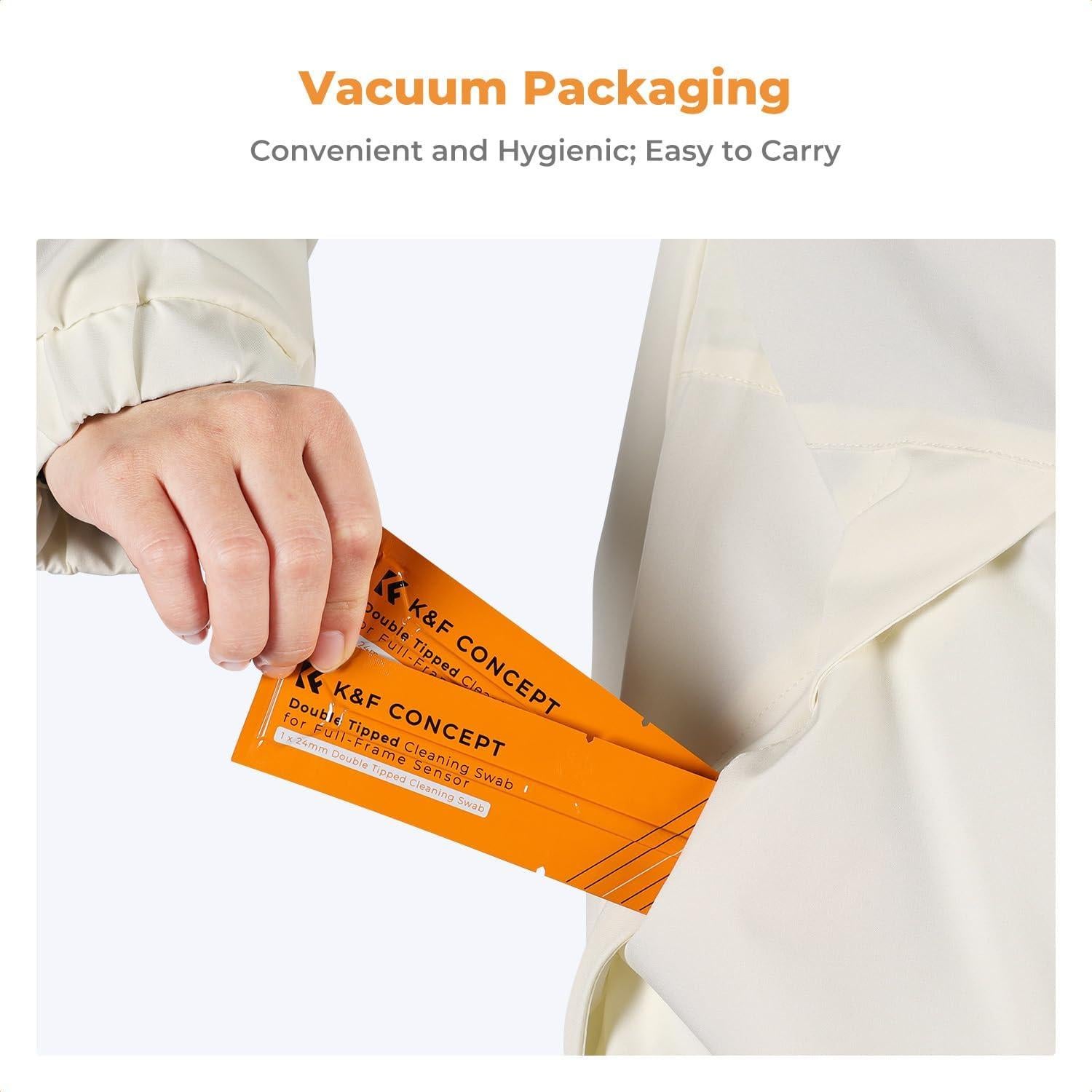 Kit de Limpieza de Sensor K&F Concept 20ml y 10 Hisopos 24mm