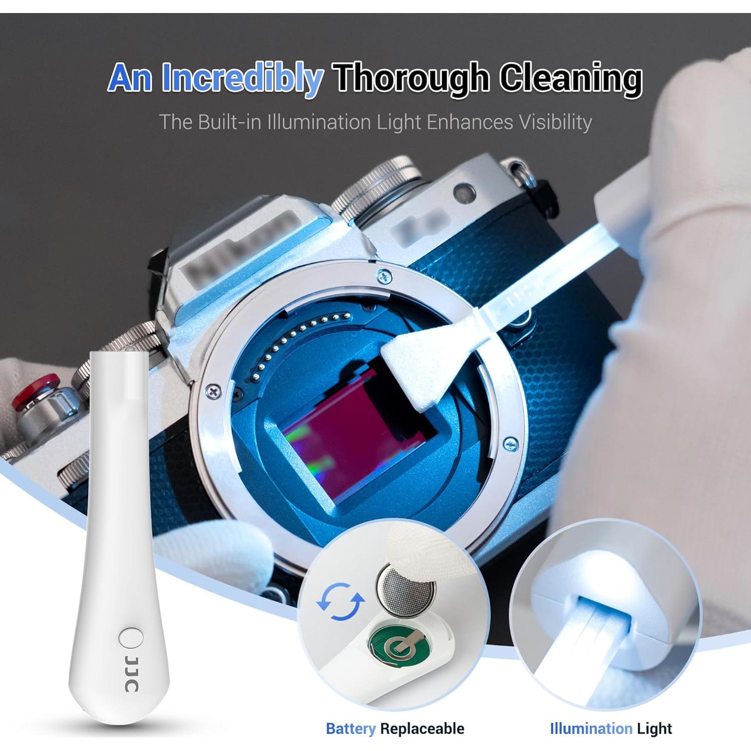 Kit de Limpieza de Sensor de Cámara APS-C Jinjiacheng con Luz