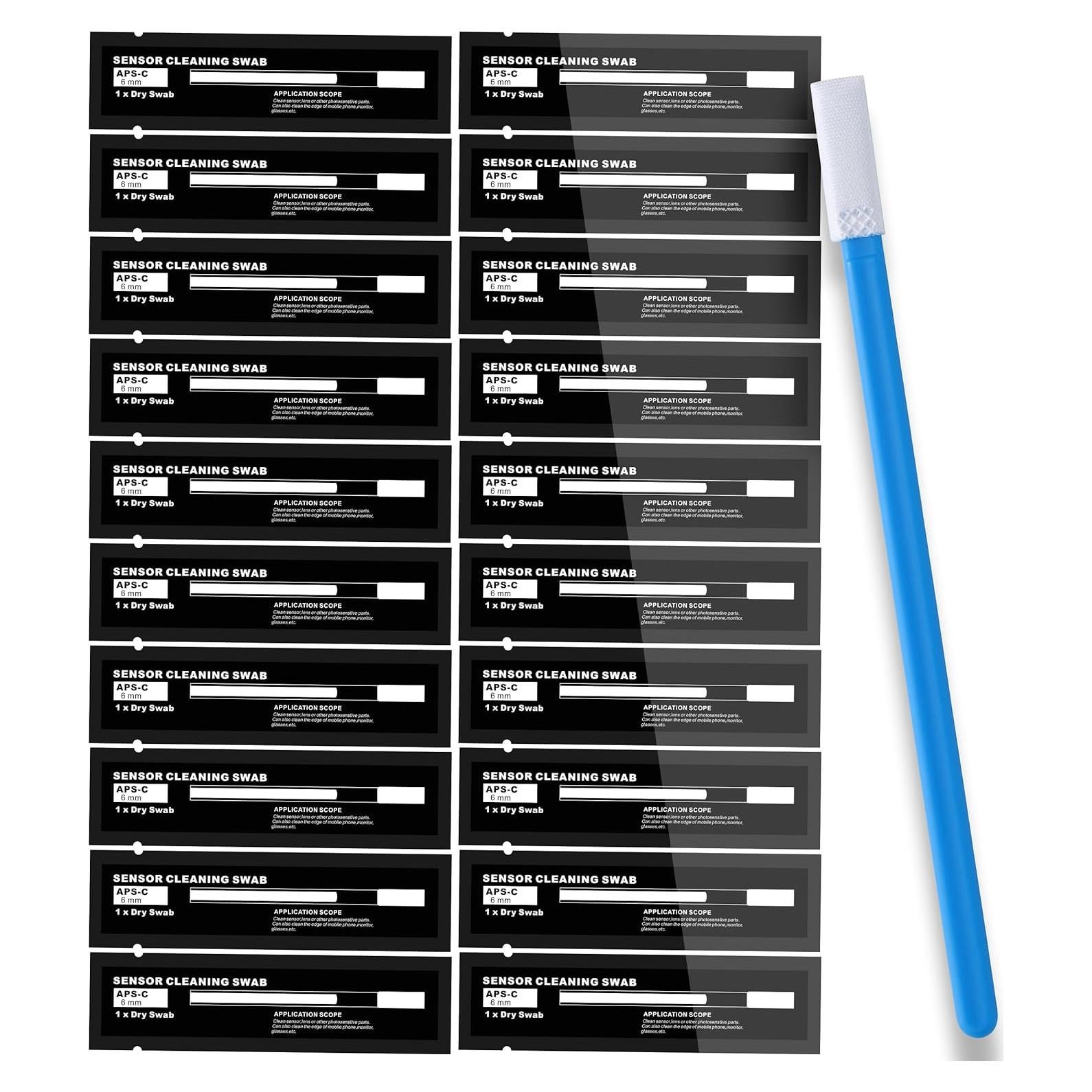 Kit de limpieza de sensor AAWipes 20 hisopos 6mm microfibra