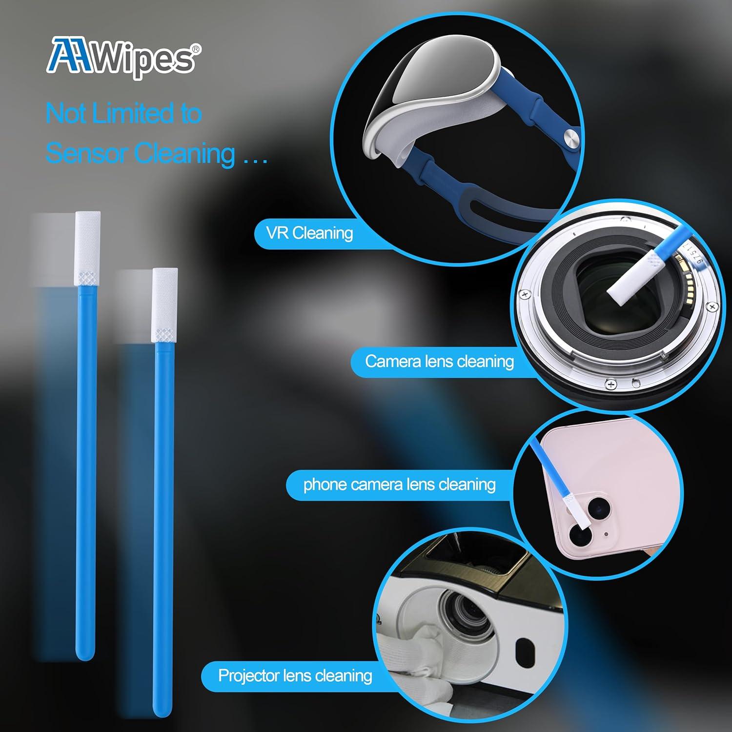 Kit de limpieza de sensor AAWipes 20 hisopos 6mm microfibra