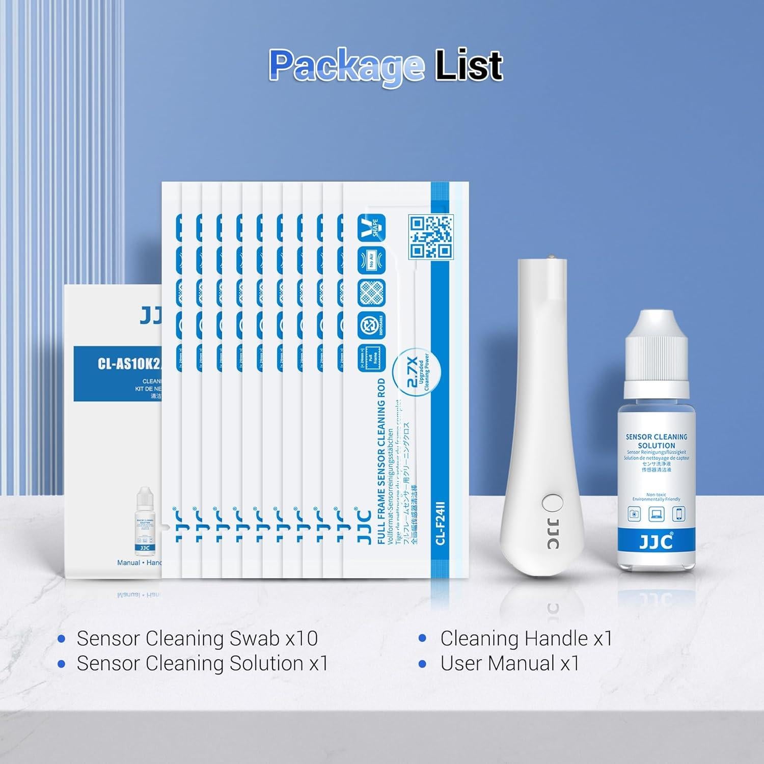 Kit de Limpieza de Sensor de Cámara Jinjiacheng con Luz y 10 Hisopos