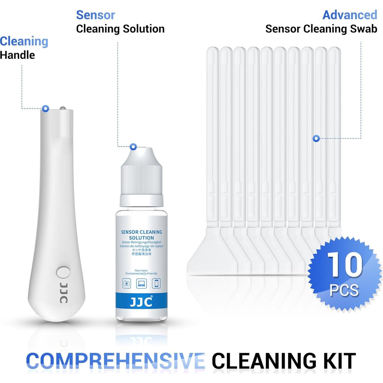 Kit de Limpieza de Sensor de Cámara Jinjiacheng con Luz y 10 Hisopos