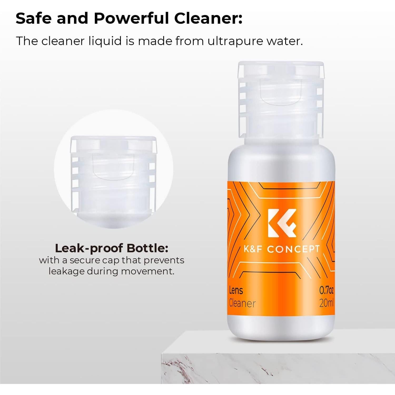 K&F Concept Kit de Limpieza de Sensor DSLR 24mm + 20ml Líquido