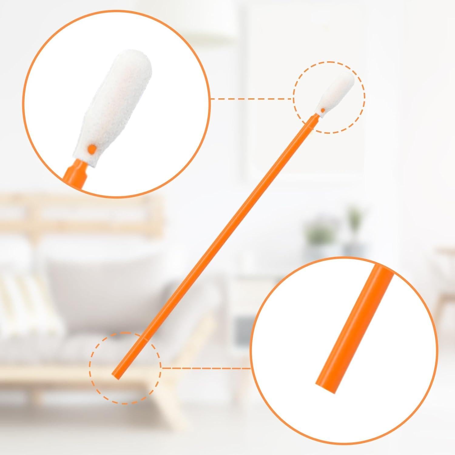 Kit de Hisopos de Limpieza Wellgler 100 Pcs Naranja Multiusos