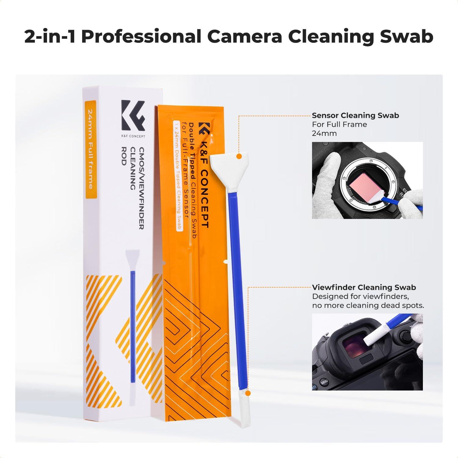K&F Concept Kit de Limpieza de Sensor 24mm para Cámaras DSLR