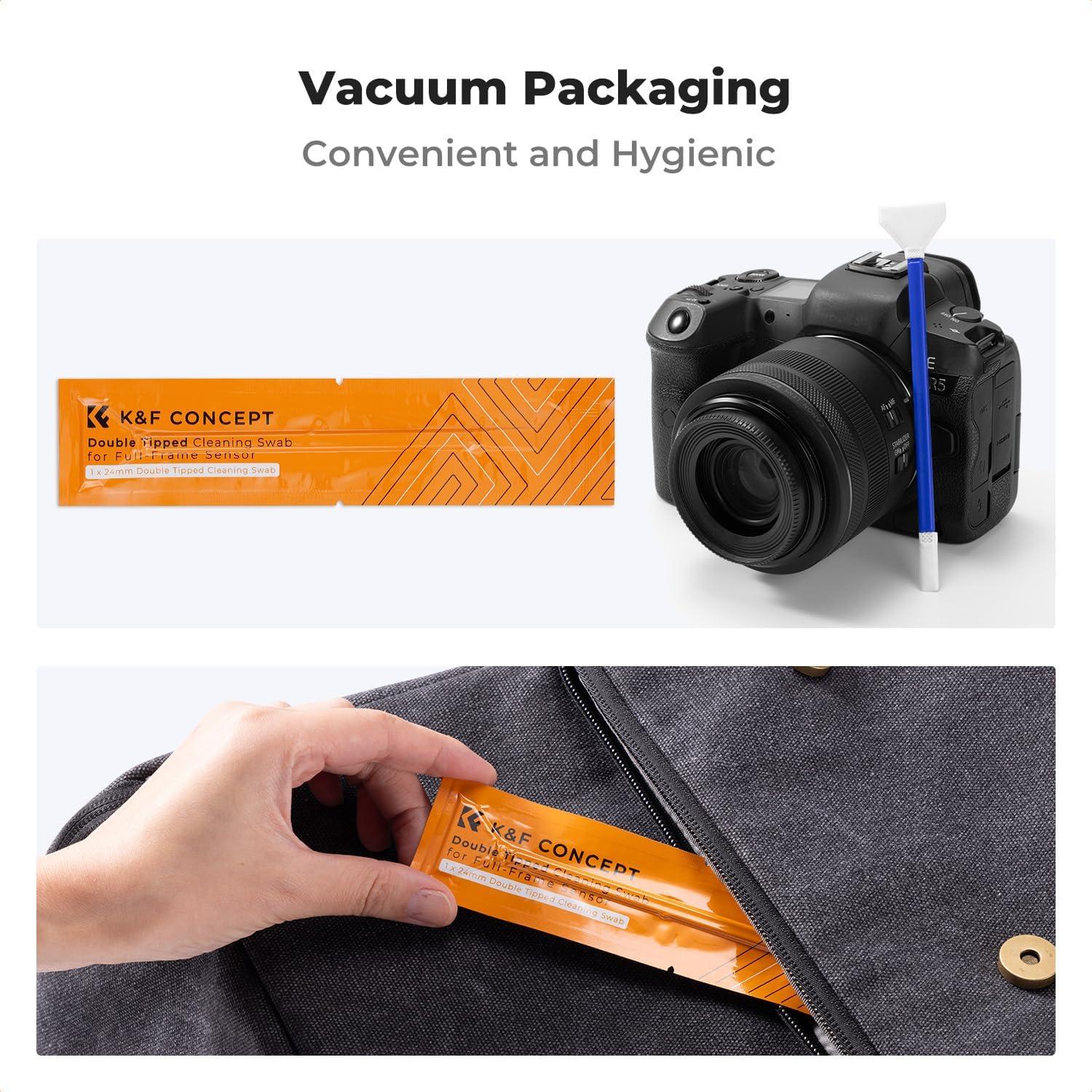 K&F Concept Kit de Limpieza de Sensor 24mm para Cámaras DSLR