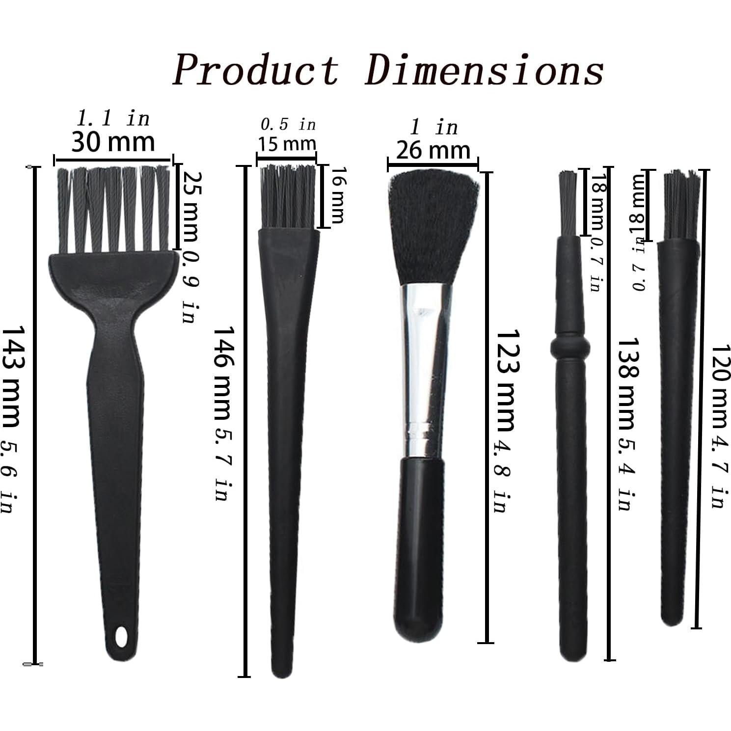 Kit de Cepillos Antiestáticos Booge para Limpieza Electrónica - Set de 5