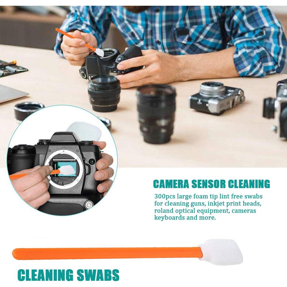 Hisopos de limpieza de espuma Wellgler 13 cm - 300 piezas