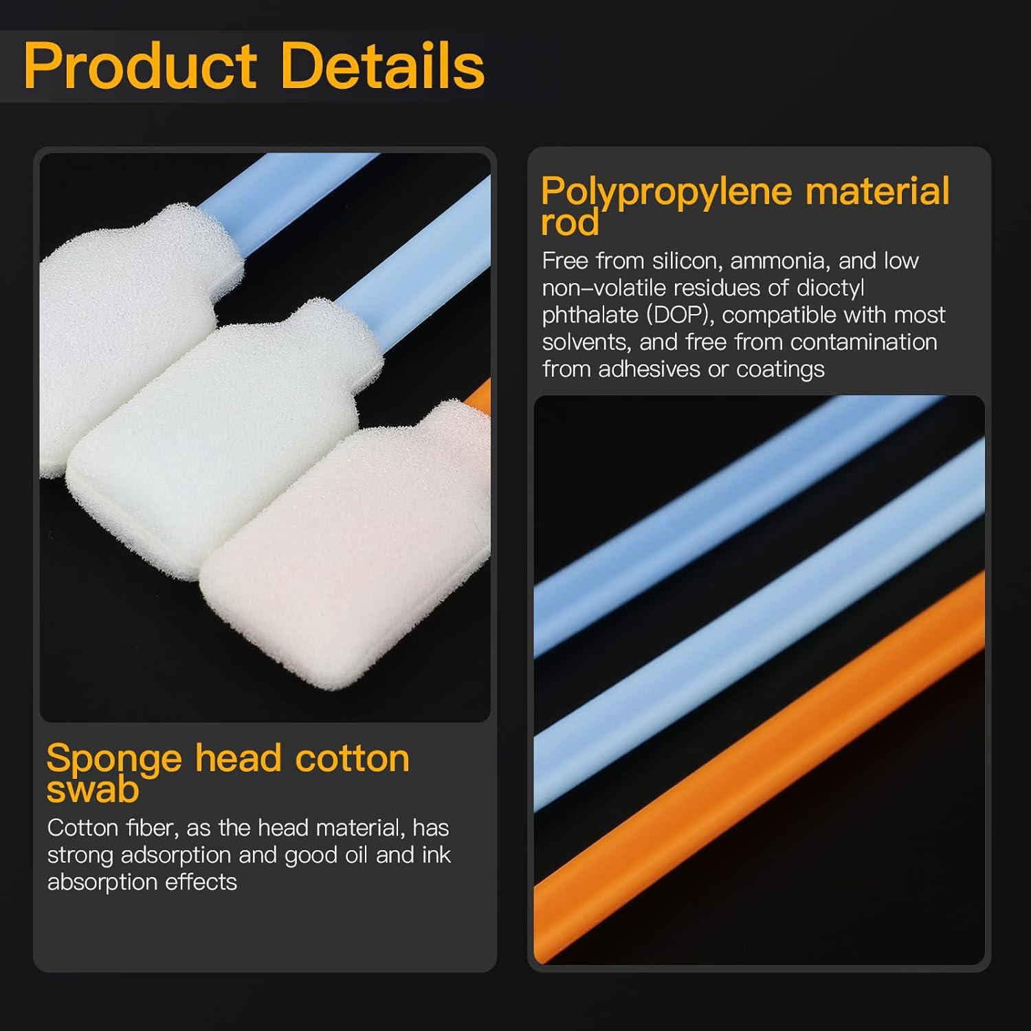 200 Bastones de Limpieza de Espuma CongGongGo 12.7cm Azul Verde