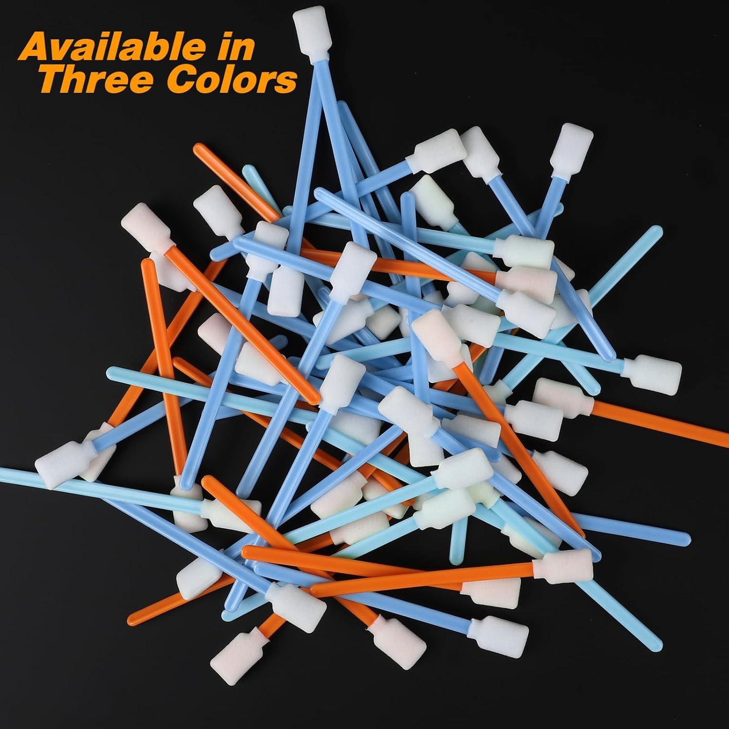 200 Bastones de Limpieza de Espuma CongGongGo 12.7cm Azul Verde