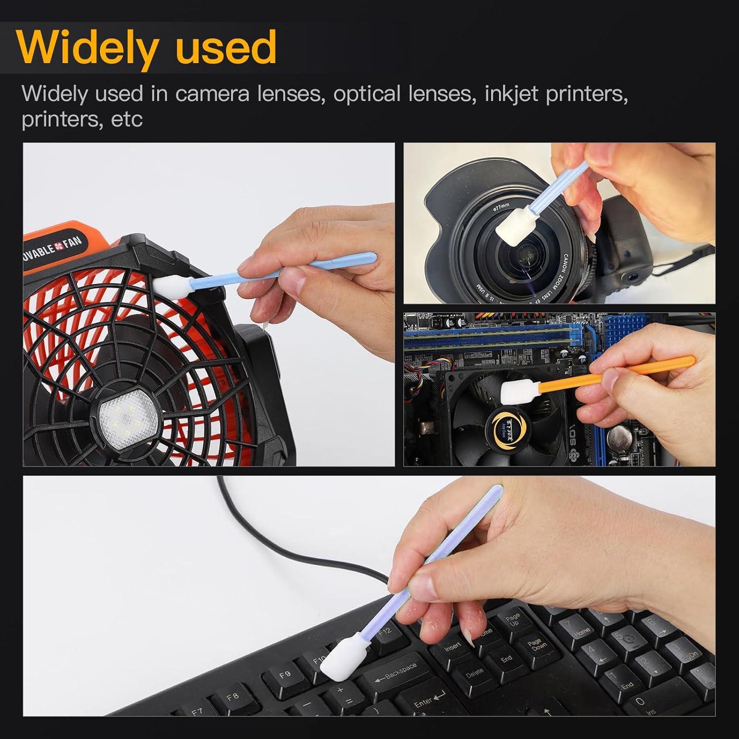 200 Bastones de Limpieza de Espuma CongGongGo 12.7cm Azul Verde