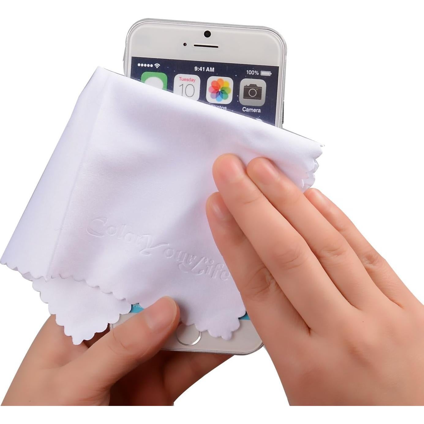 Paquete de 20 paños de limpieza microfibra ColorYourLife 17.8x15.2cm