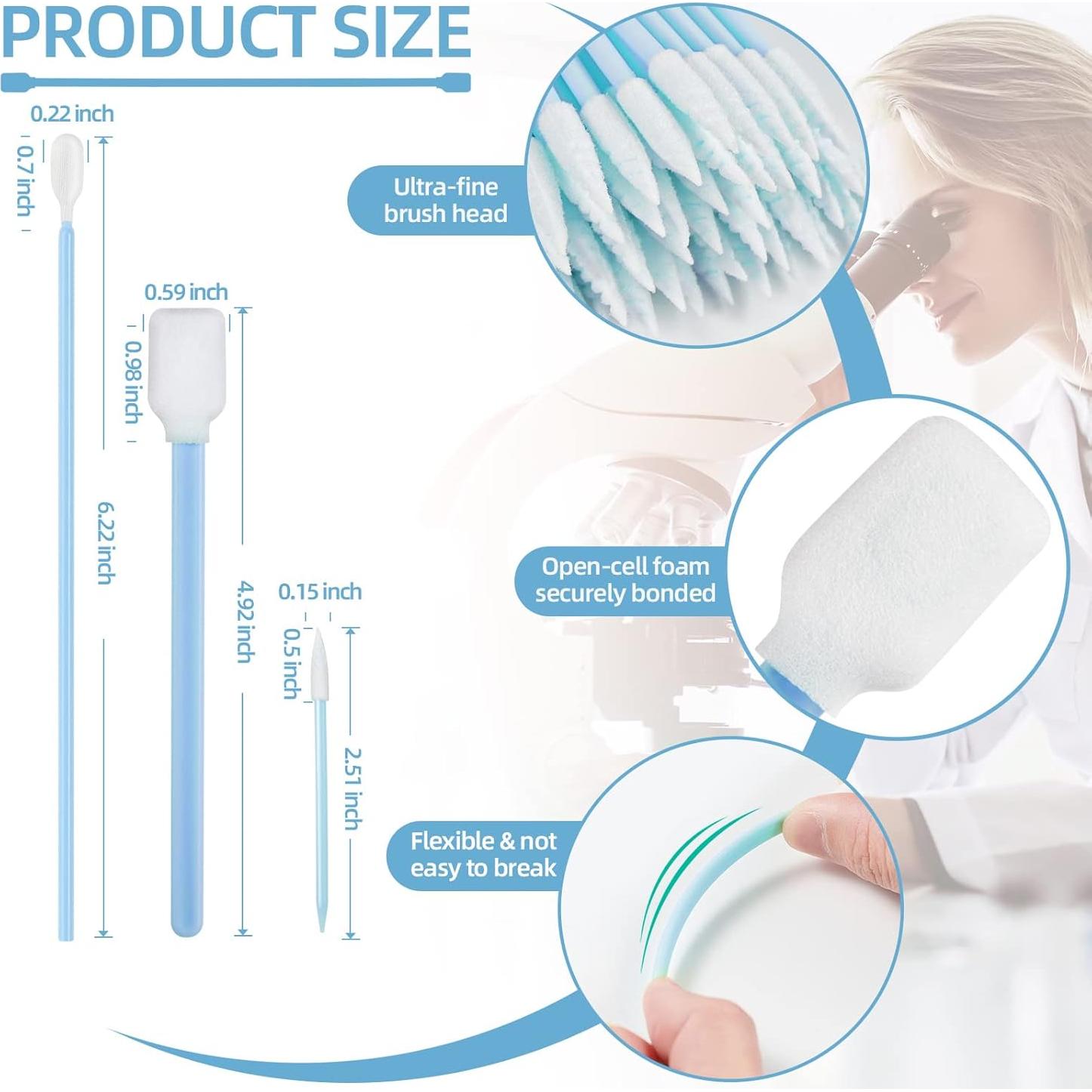 Kit de hisopos de limpieza ZHYIN 150PCS para cámaras y óptica