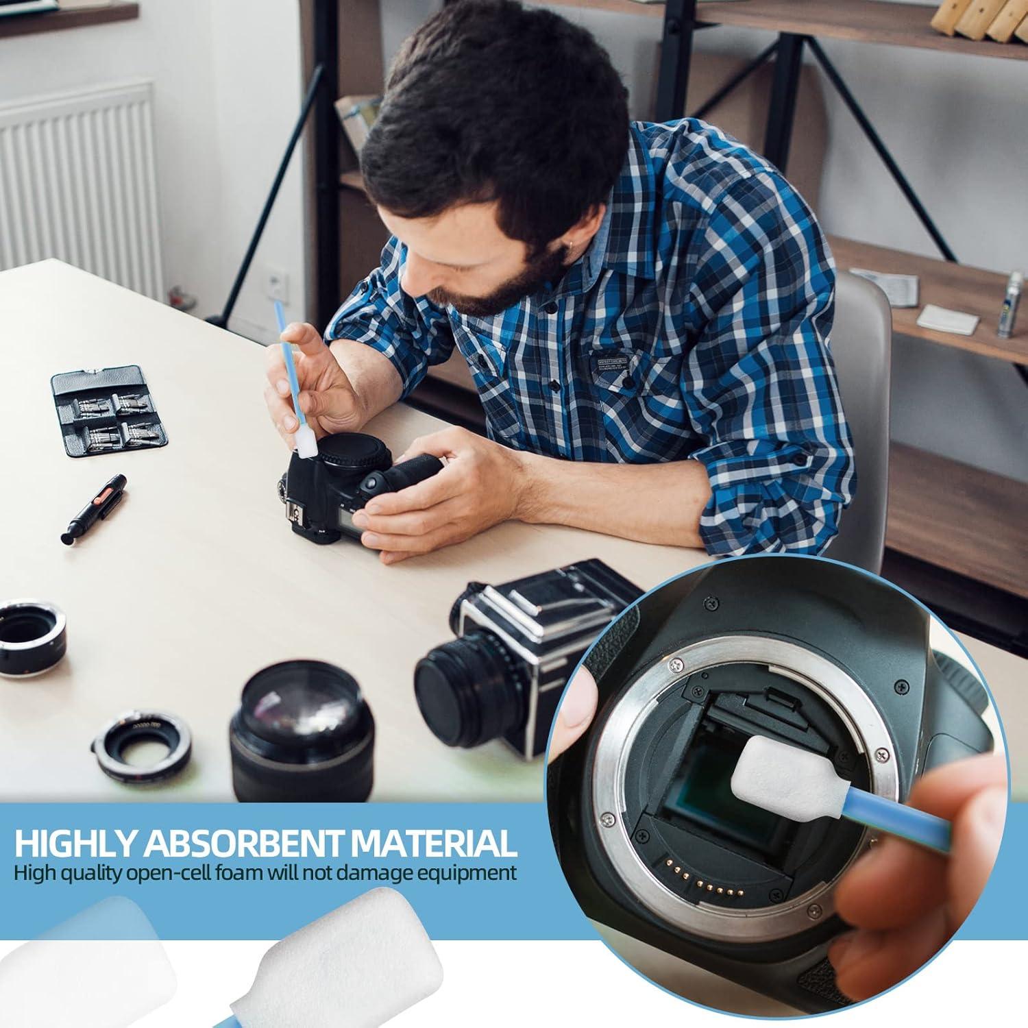 Kit de hisopos de limpieza ZHYIN 150PCS para cámaras y óptica