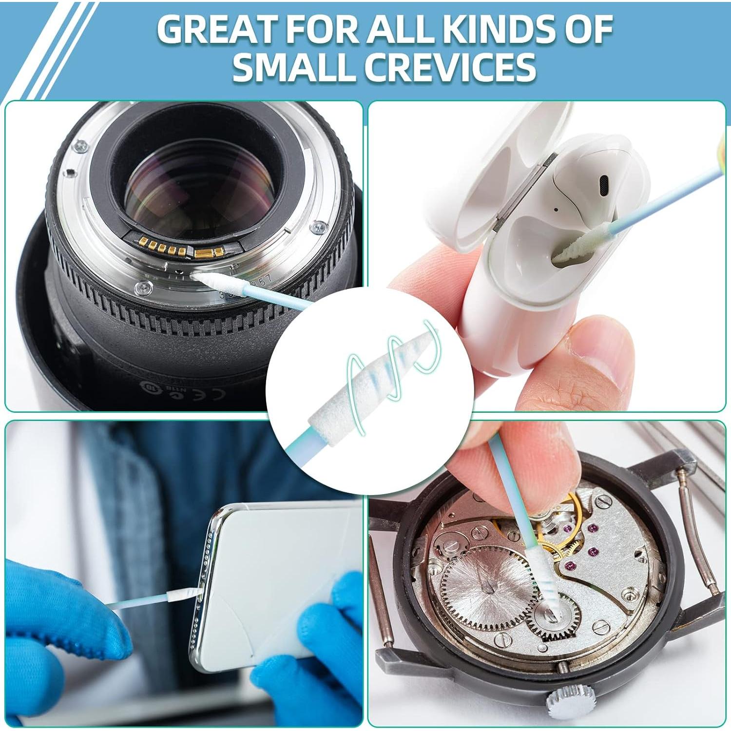 Kit de hisopos de limpieza ZHYIN 150PCS para cámaras y óptica