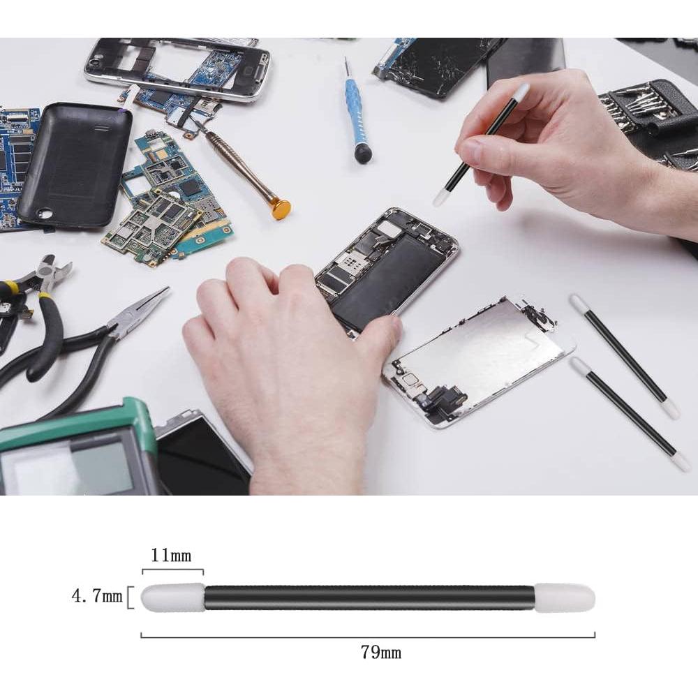 100 Bastones de Limpieza de Espuma Eyuepu 7.9cm para Electrónica