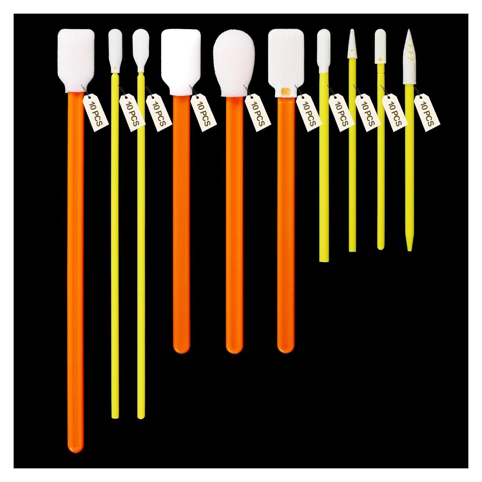 Kit de 100 Bastones de Limpieza de Microfibra Sin Pelusa