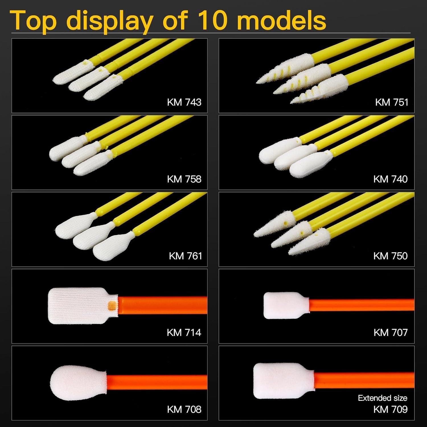 Kit de 100 Bastones de Limpieza de Microfibra Sin Pelusa