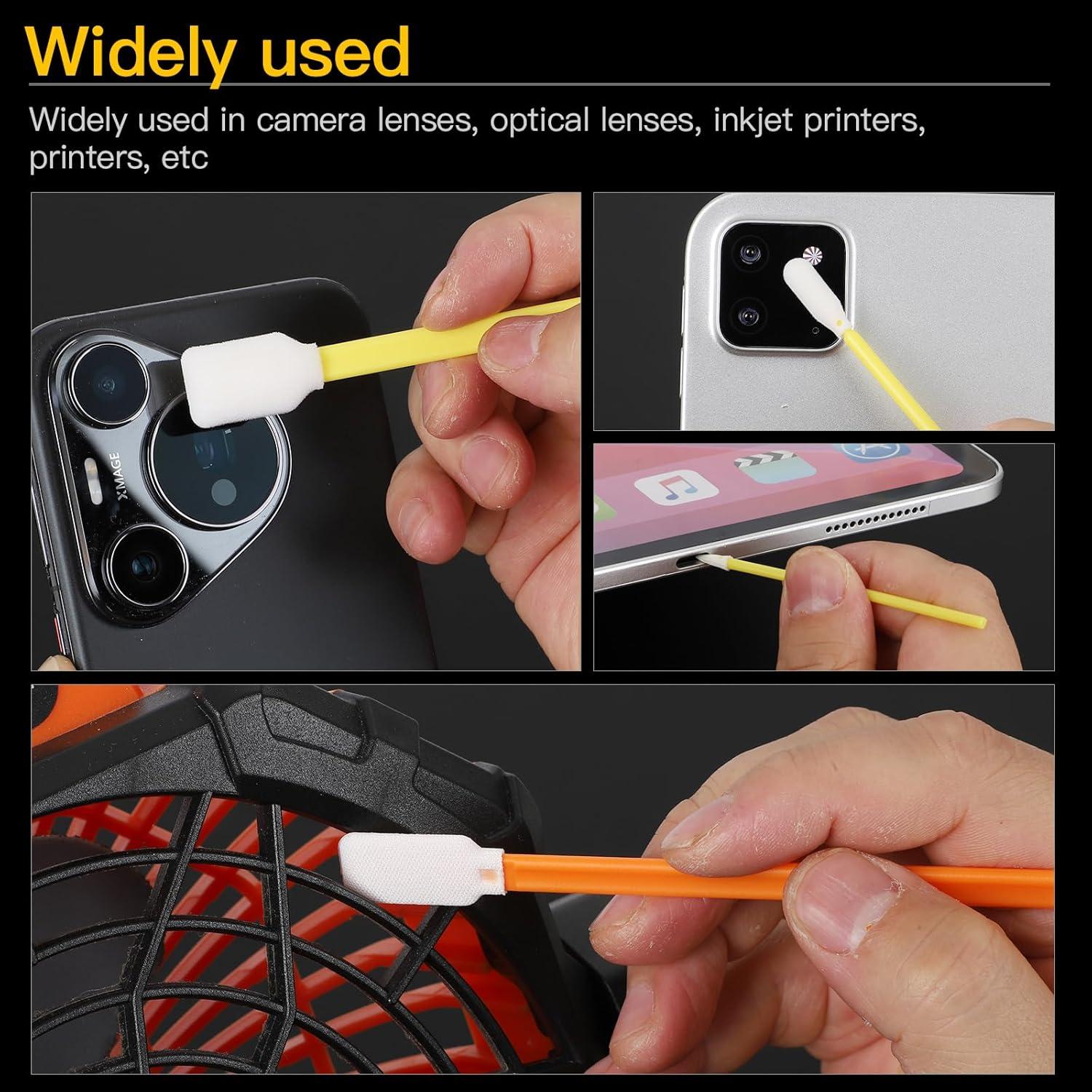 Kit de 100 Bastones de Limpieza de Microfibra Sin Pelusa