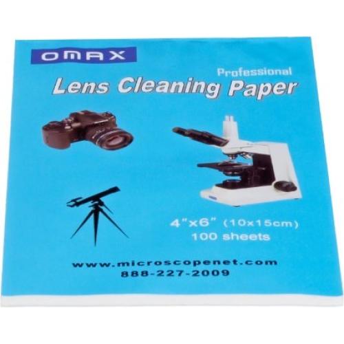 Papel de limpieza de lentes OMAX A99CPB100 - 100 hojas