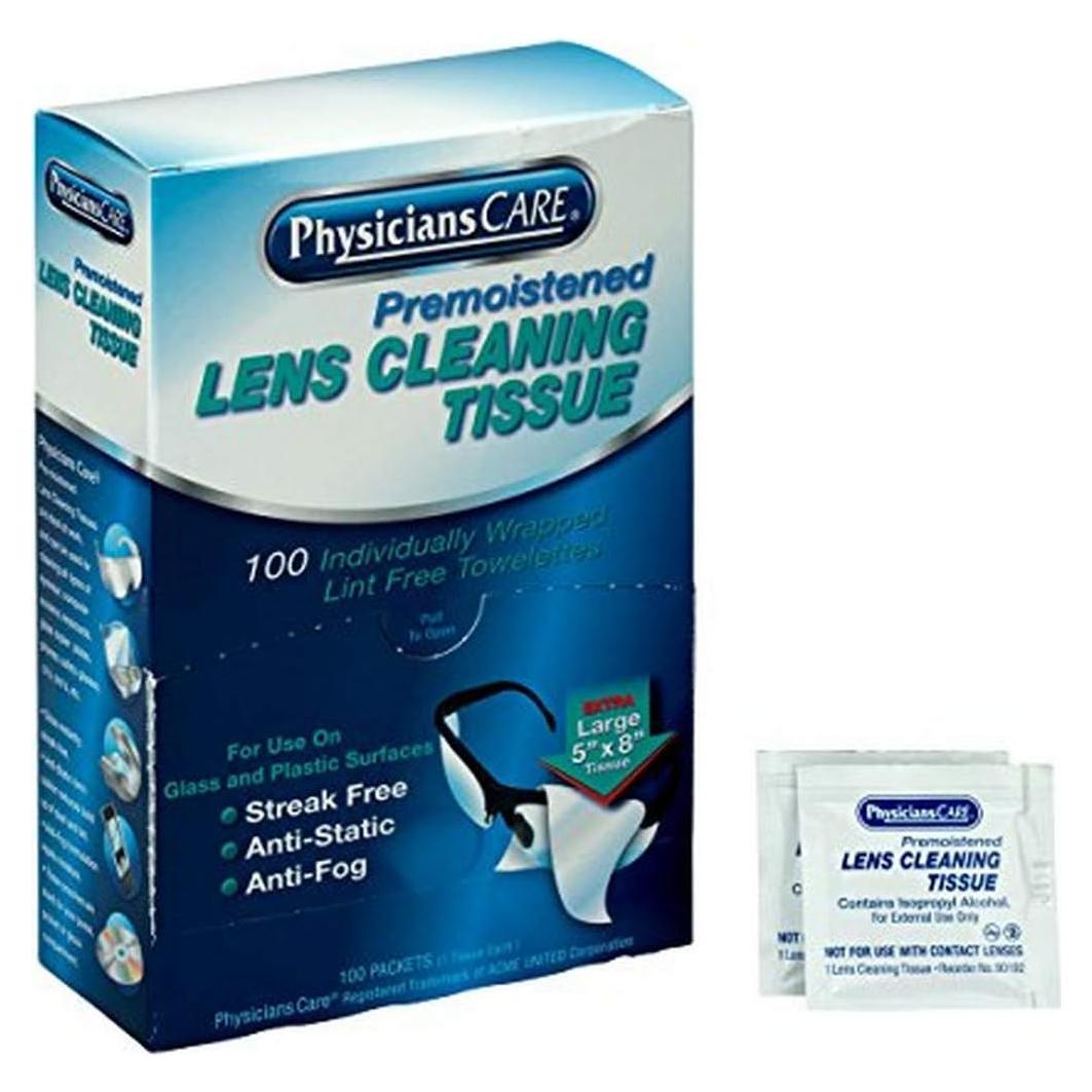 Toallitas de Limpieza de Lentes PhysiciansCare 100 Paquetes
