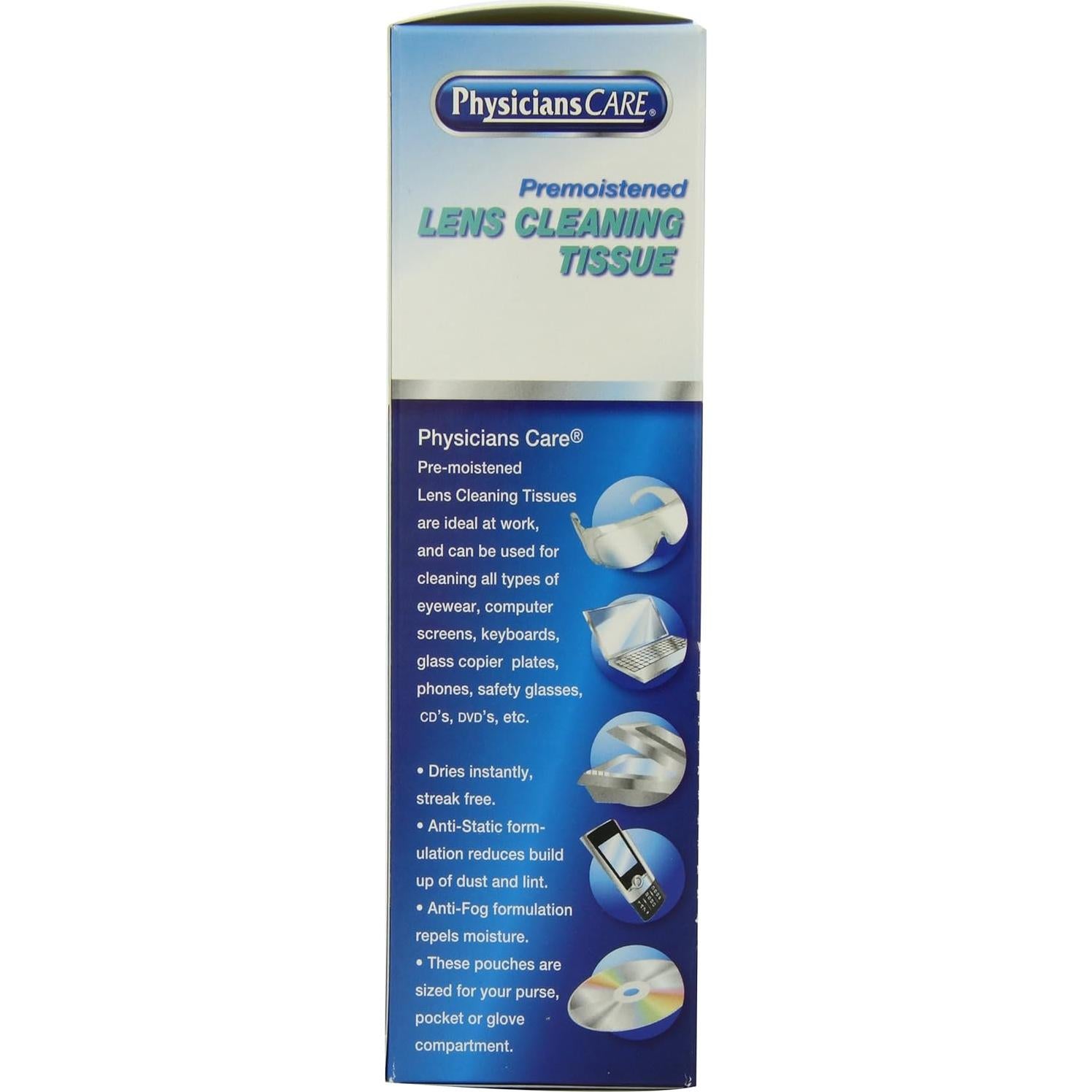 Toallitas de Limpieza de Lentes PhysiciansCare 100 Paquetes