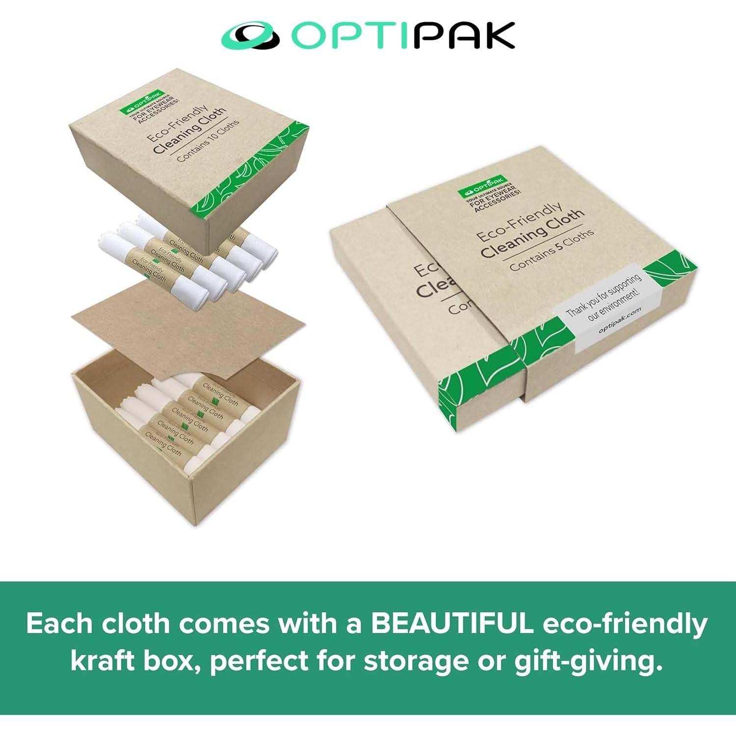 Paño de limpieza de microfibra OPTIPAK - Verde (Paquete de 10)