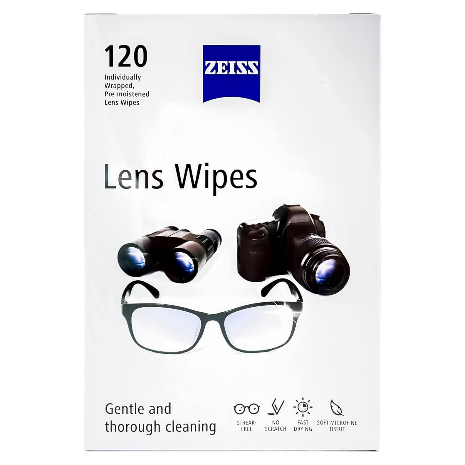 Toallitas de limpieza ZEISS, 120 unidades, prehumedecidas
