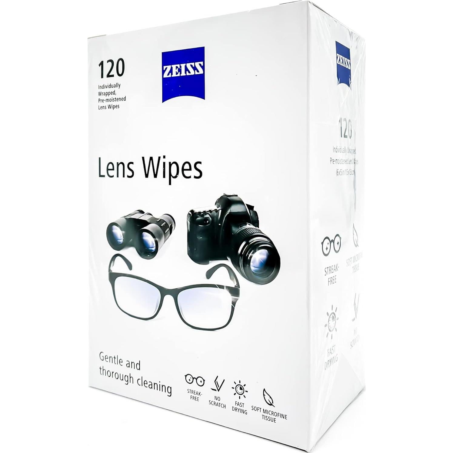 Toallitas de limpieza ZEISS, 120 unidades, prehumedecidas
