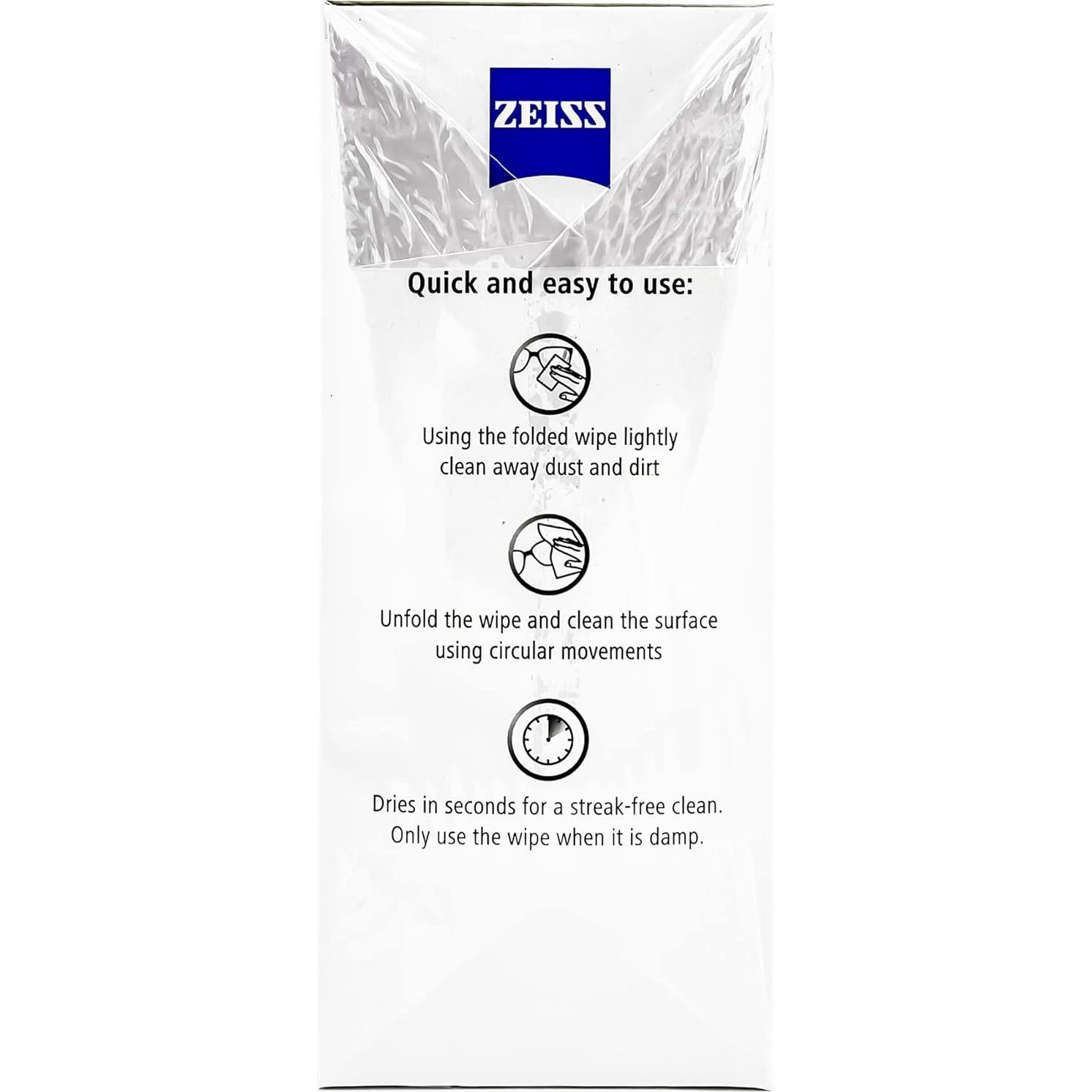 Toallitas de limpieza ZEISS, 120 unidades, prehumedecidas