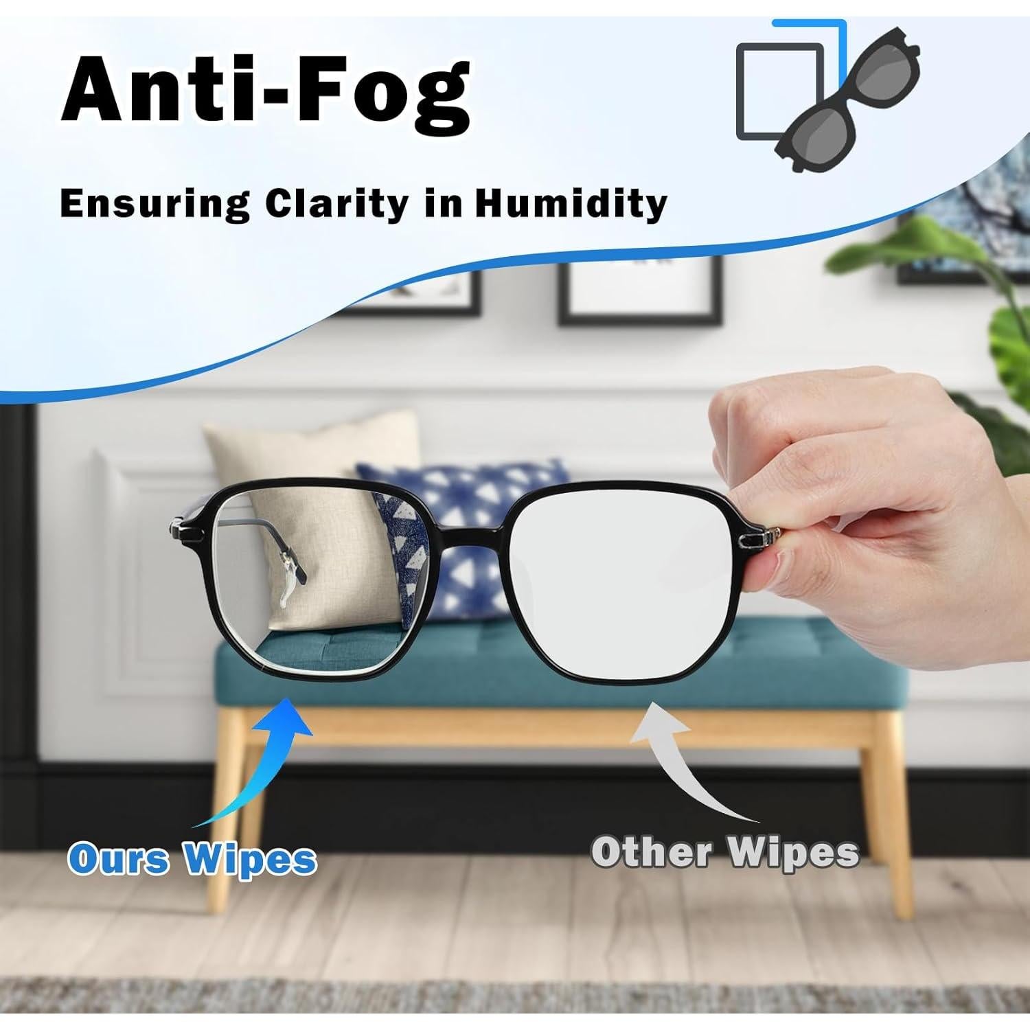 Toallitas Antivaho Qivine para Gafas - 110 Unidades Prehumedecidas