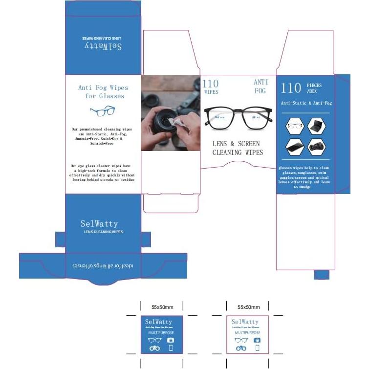 Toallitas Antivaho Qivine para Gafas - 110 Unidades Prehumedecidas