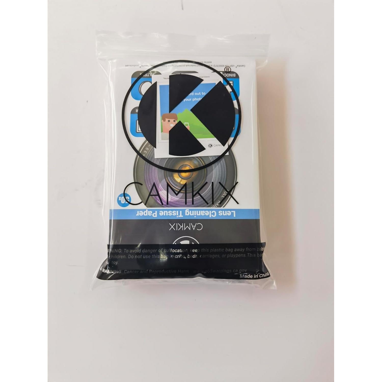 Papel de Limpieza de Lentes CamKix 550 Hojas + 2 Paños Microfibra