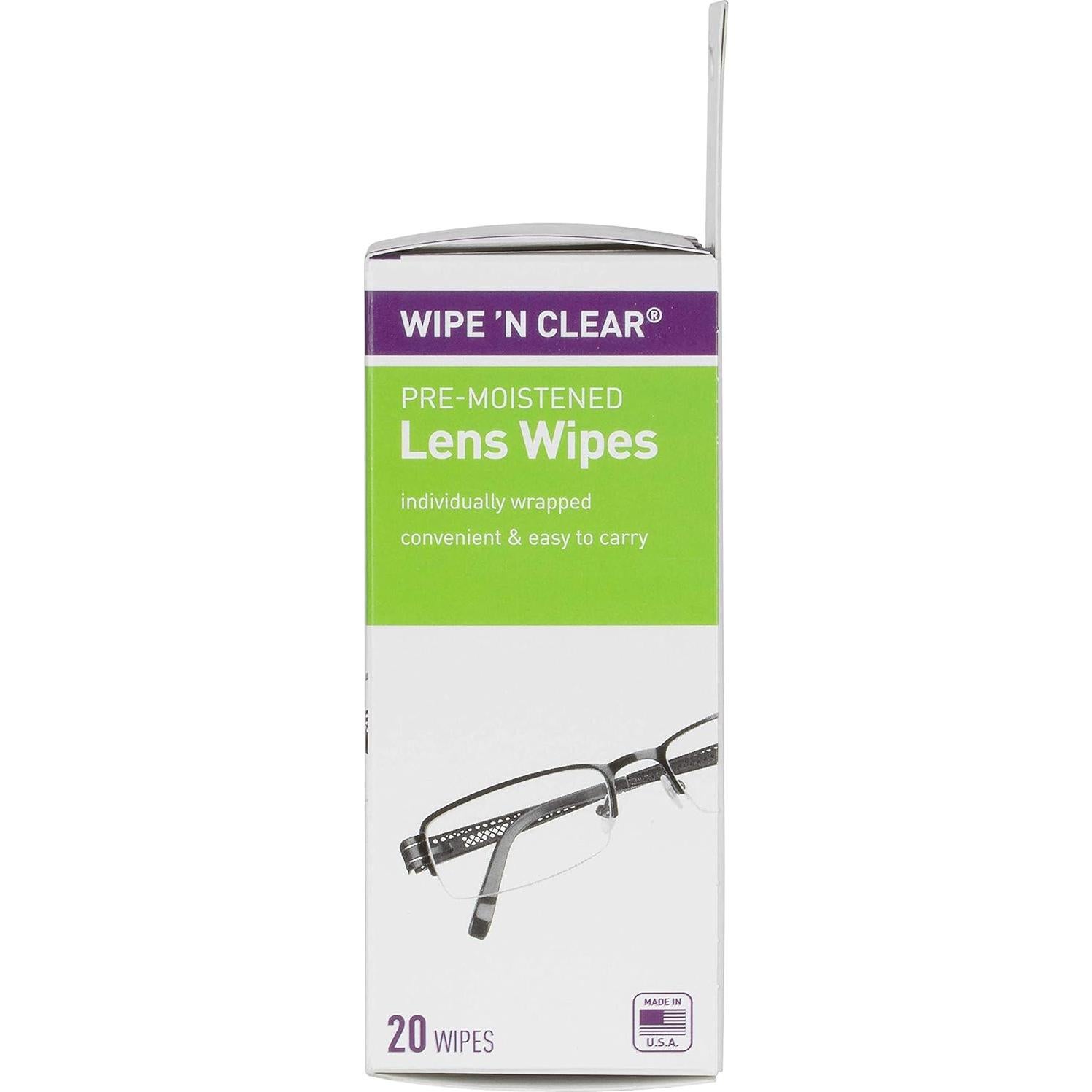 Toallitas de Lente Flents Wipe 'n Clear 20 Unidades