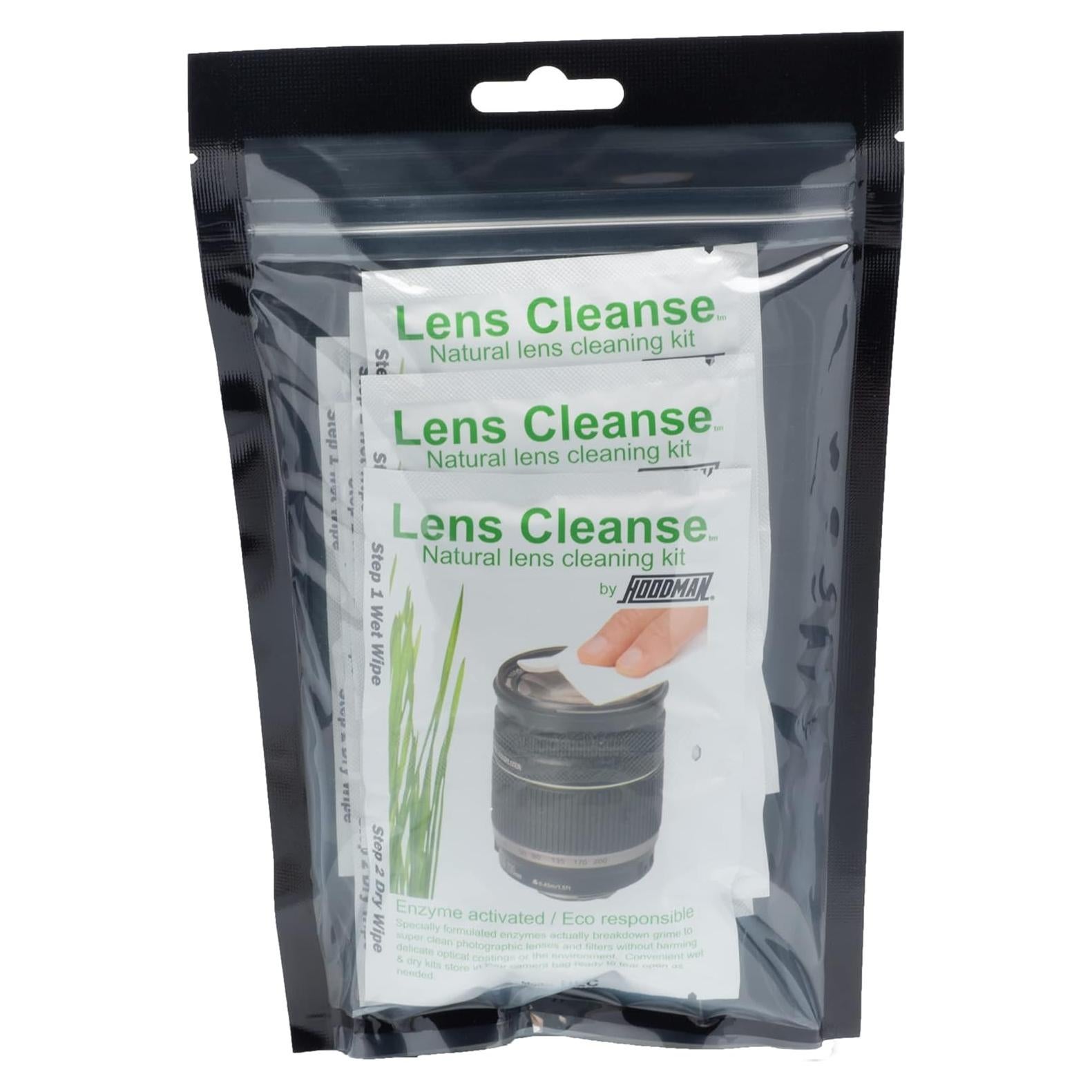 Kit de Limpieza Natural Hoodman Lens Cleanse - 12 Toallitas