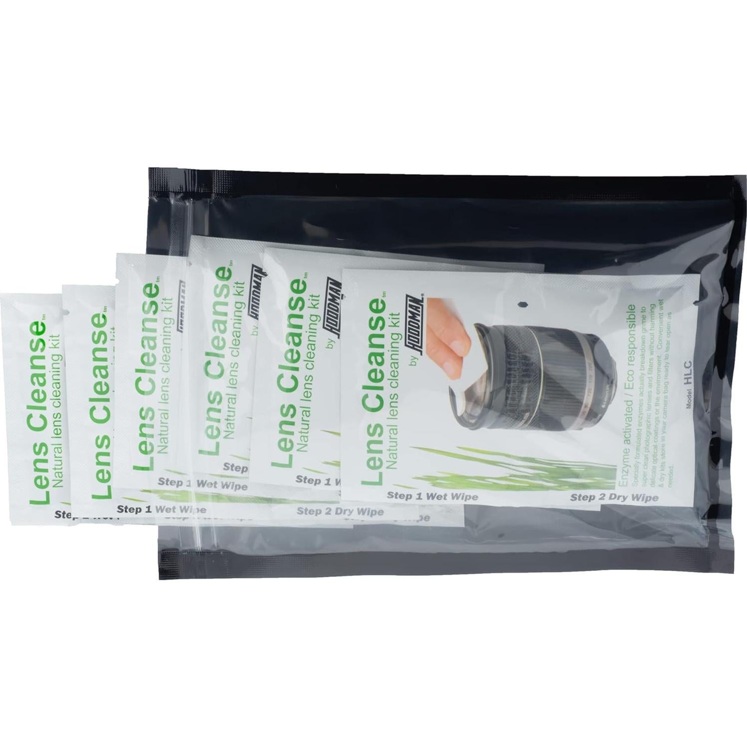 Kit de Limpieza Natural Hoodman Lens Cleanse - 12 Toallitas