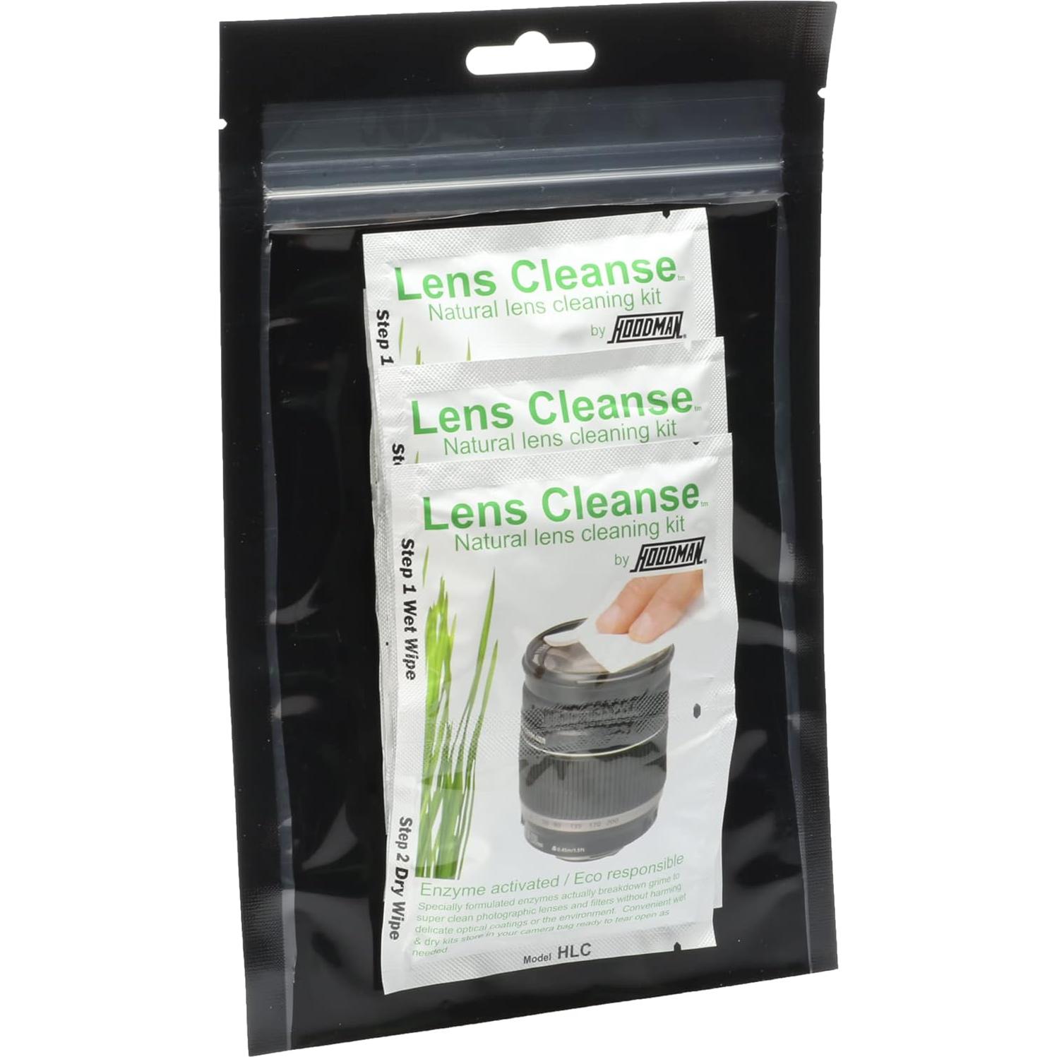 Kit de Limpieza Natural Hoodman Lens Cleanse - 12 Toallitas