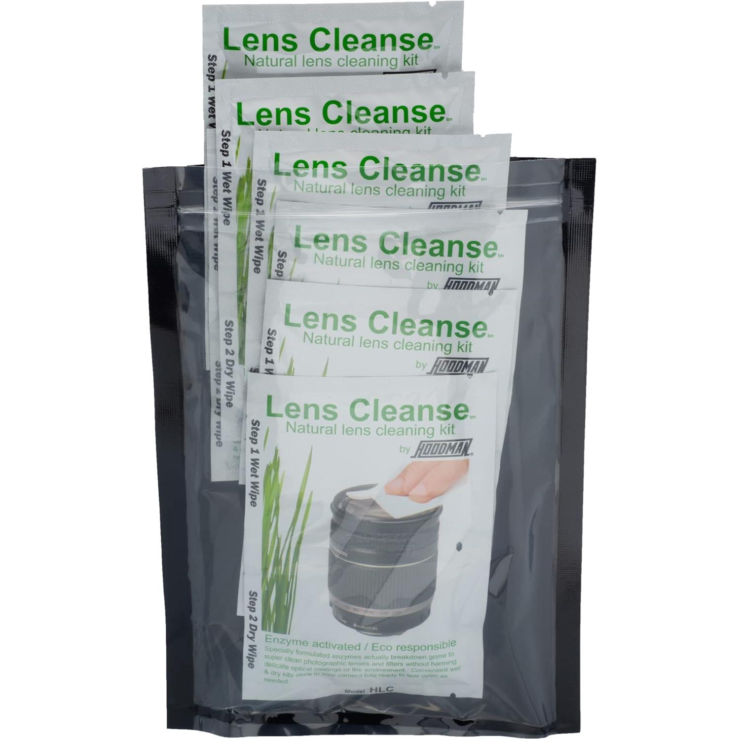 Kit de Limpieza Natural Hoodman Lens Cleanse - 12 Toallitas