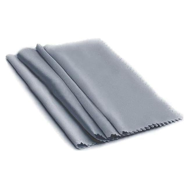 5 Paños de Limpieza de Gafas Pluzmecalm Microfibra Gris