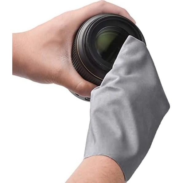 5 Paños de Limpieza de Gafas Pluzmecalm Microfibra Gris