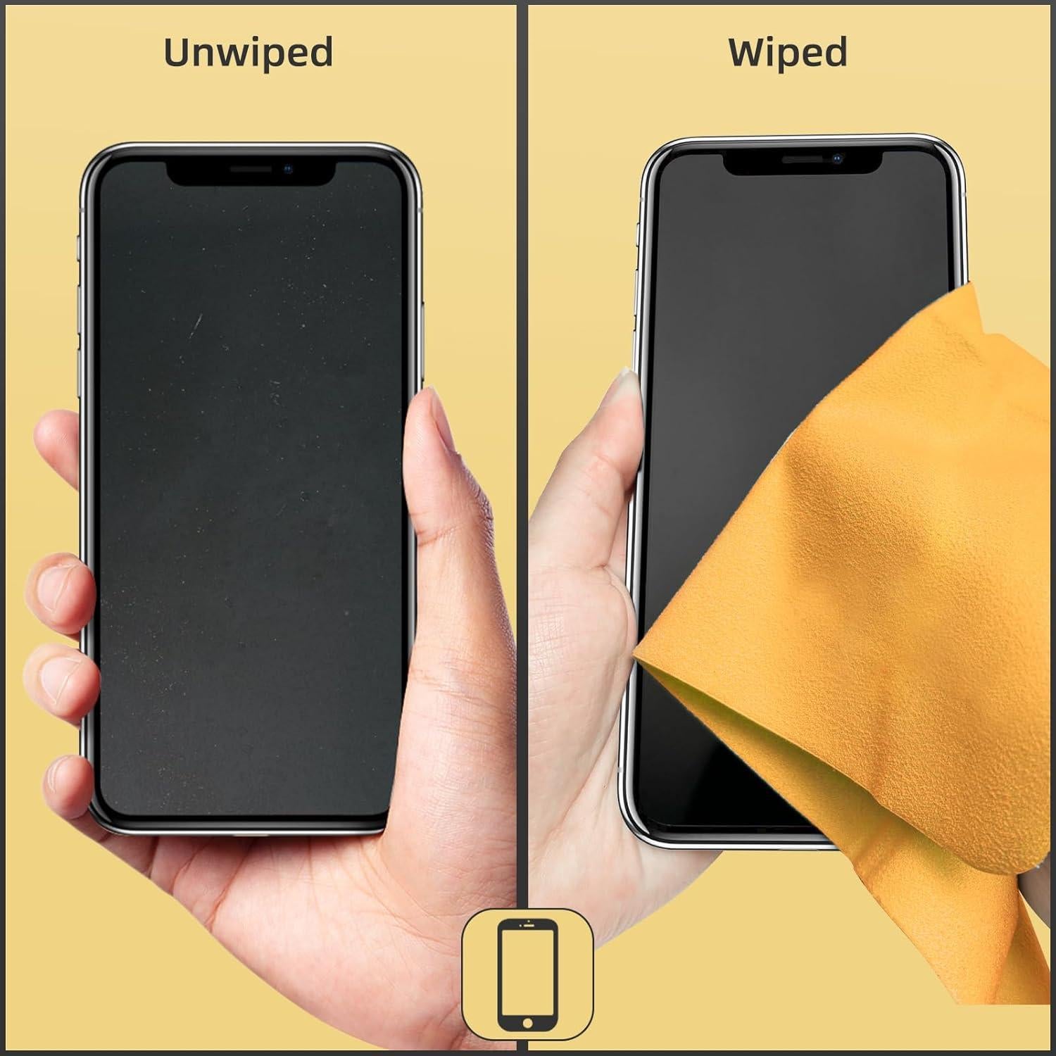 Paño de limpieza de ante UpaClaire 40x40 cm amarillo XL