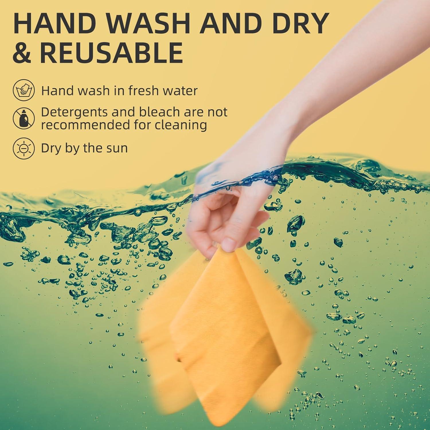 Paño de limpieza de ante UpaClaire 40x40 cm amarillo XL