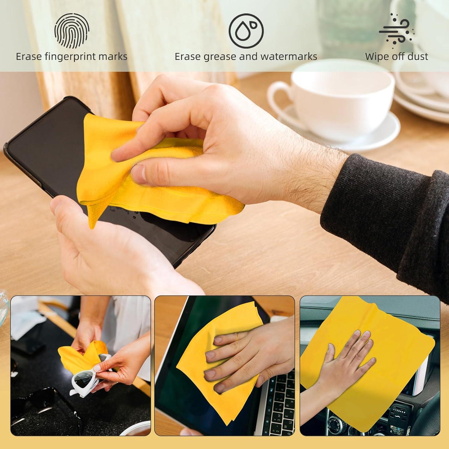 Paño de limpieza de ante UpaClaire 40x40 cm amarillo XL