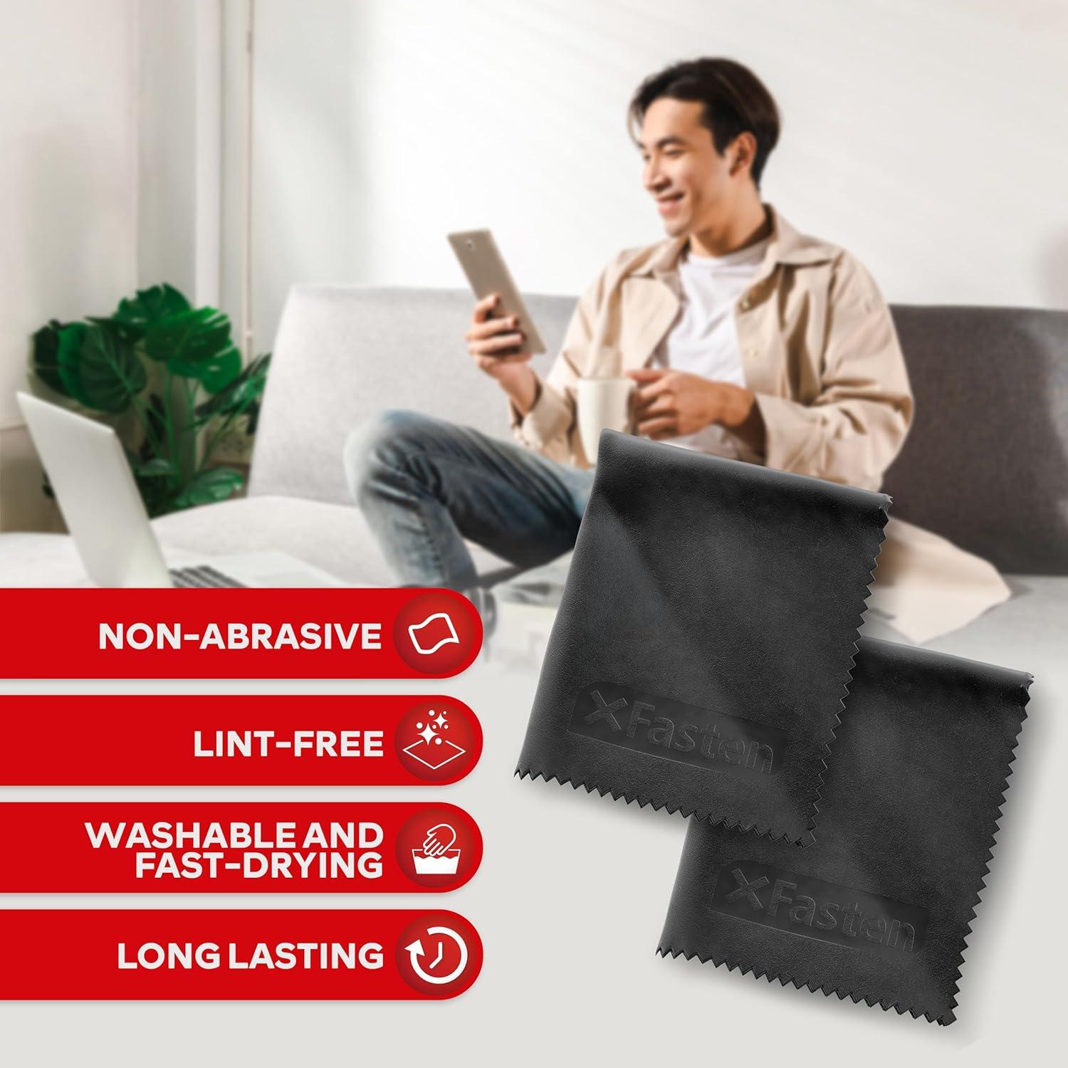 Paño de Limpieza de Microfibra XFasten - Paquete de 2, 15x17 cm