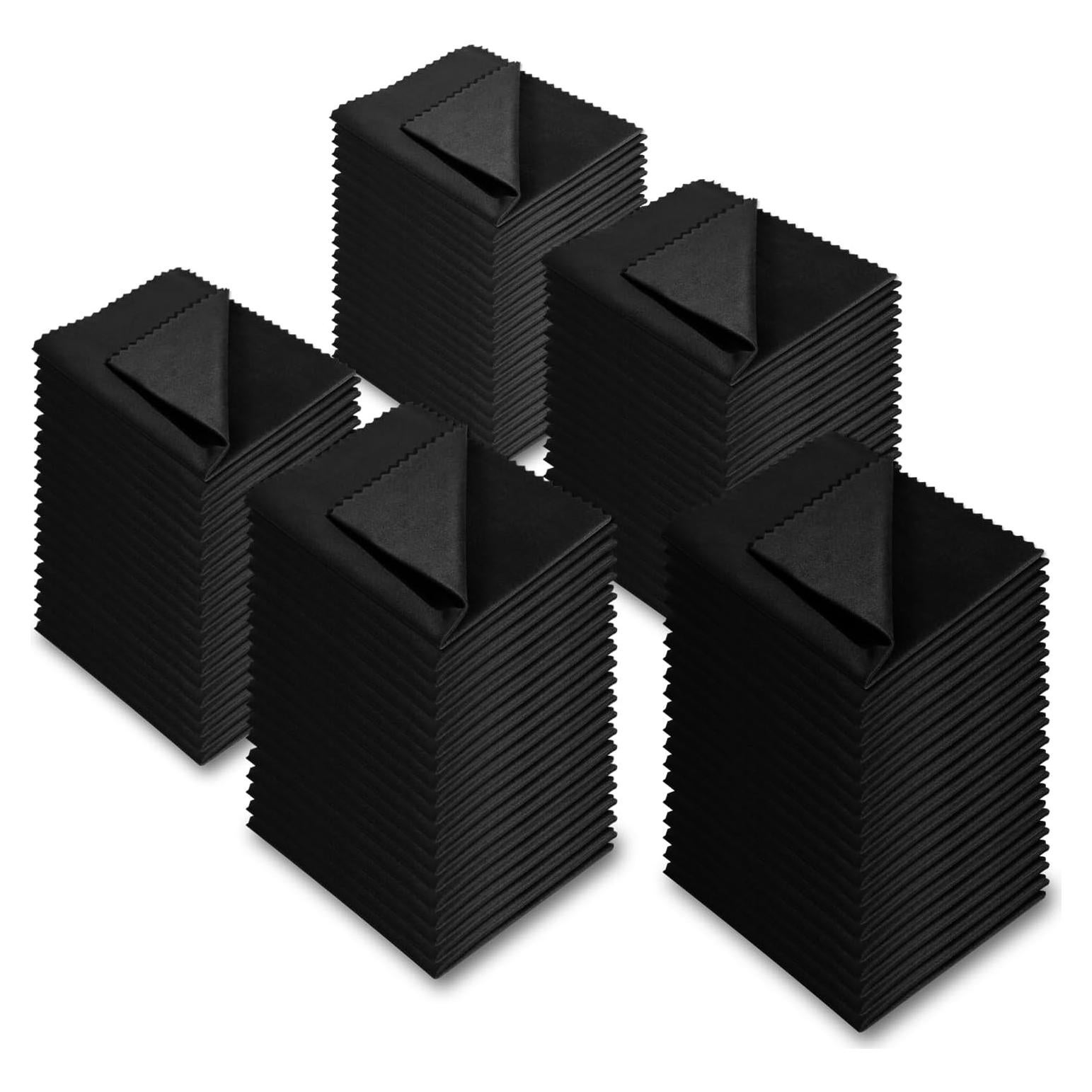 Paños de limpieza AAwipes 100 pcs 14x14 cm Negro Microfibra