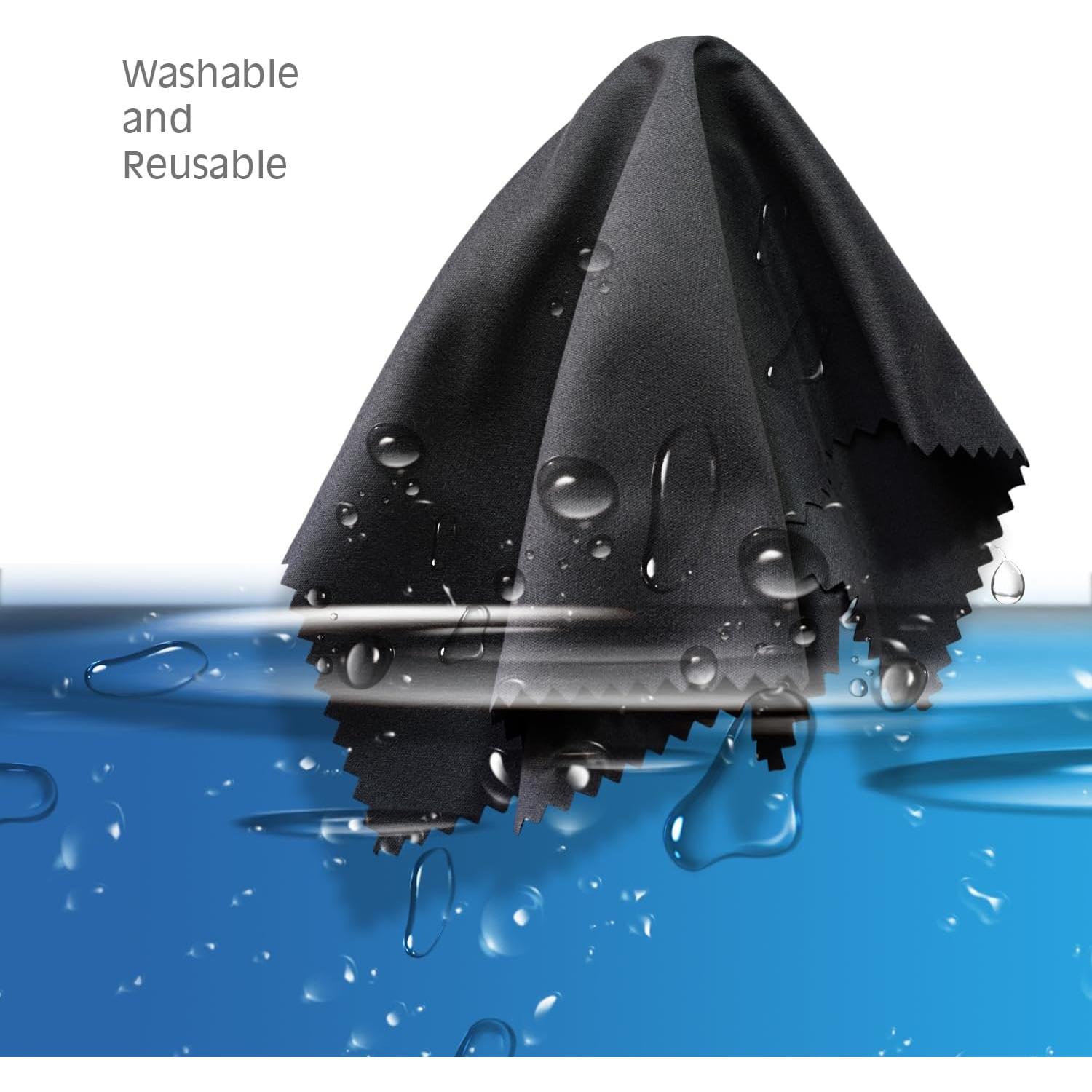 Paños de limpieza AAwipes 100 pcs 14x14 cm Negro Microfibra