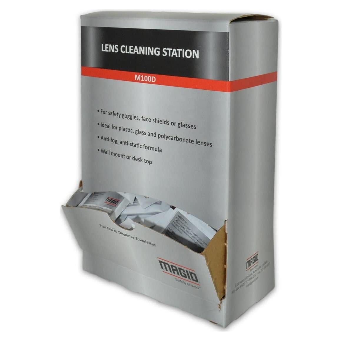 Toallitas de Limpieza de Lentes MAGID M100D - 100 Unidades